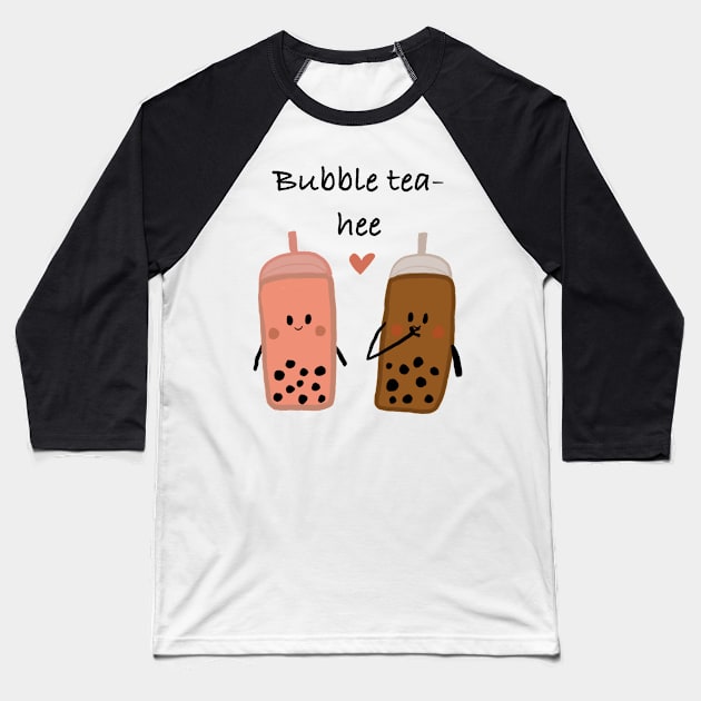 Bubble tea-hee Baseball T-Shirt by artoftilly